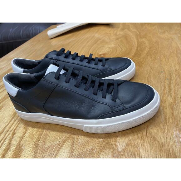 Vince Sneakers Men\'s 8M Black Leather Lace Up Low Top Walking Casual Shoes S49 main image 13